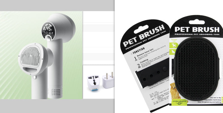 Smart Pet Hair Dryer Dog Golden Retriever Cat Grooming Hairdressing Blow & Comb Silent No Harm Pet Cleaning Supplies Pet Products Whiteset EU