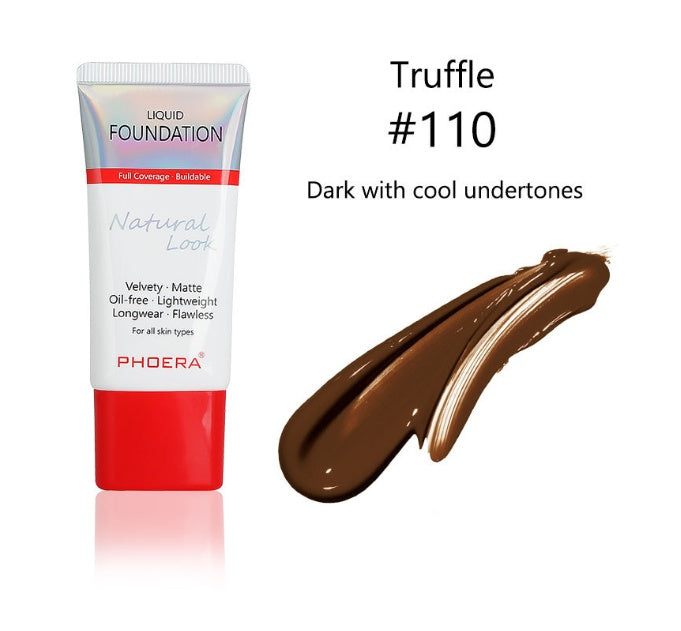 Matte, Silky, Tube Liquid Foundation, Ladies Products 110 Truffle