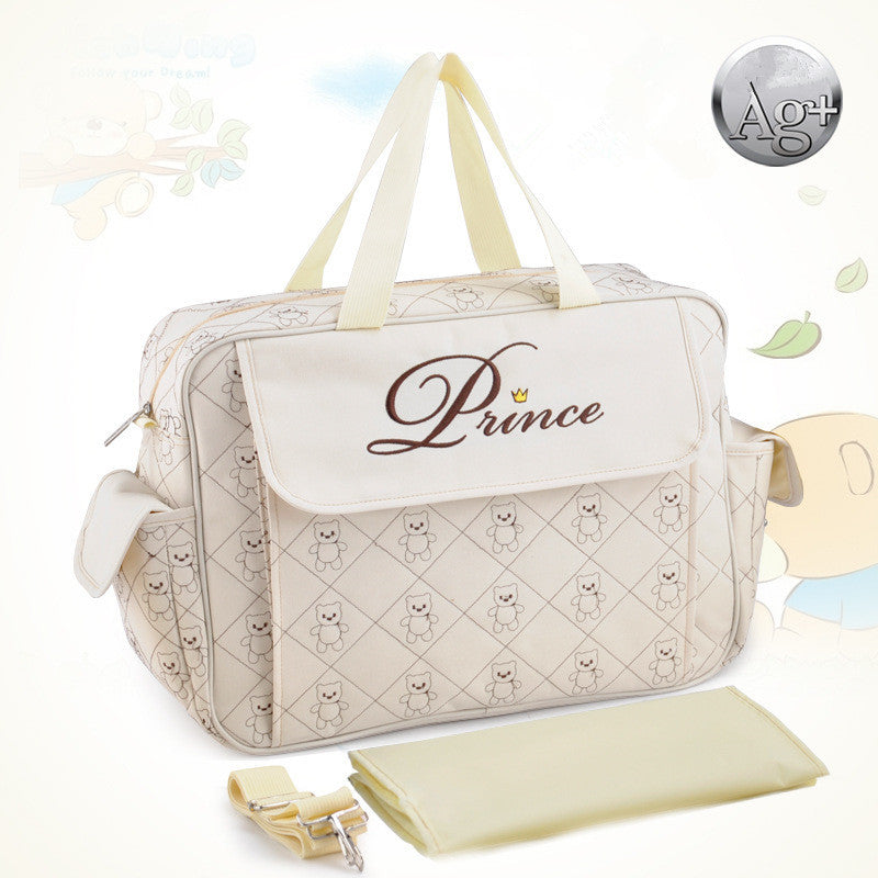 Fashion Large Capacity Baby Diaper Bags Mommy Baby White