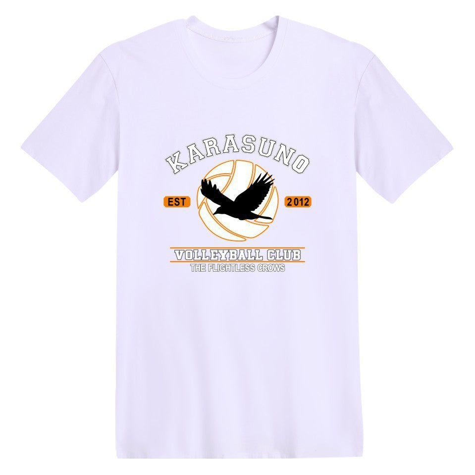 Harajuku T-Shirt Men Anime T Shirt Haikyuu t shirt Anime Tops Tees White