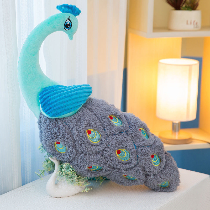 Peacock pillow Blue