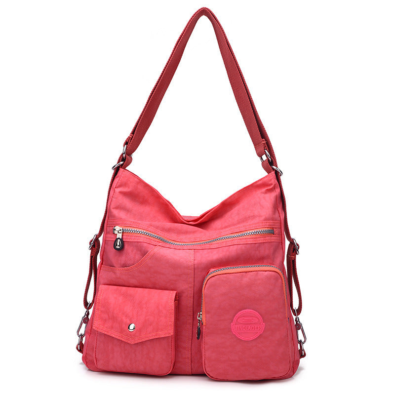Luxury Handbags Women Bags Designer Waterproof Bylon Cloth Crossbody Bags For Women Large Capacity Lady Shoulder Bag Tote Watermelon Red
