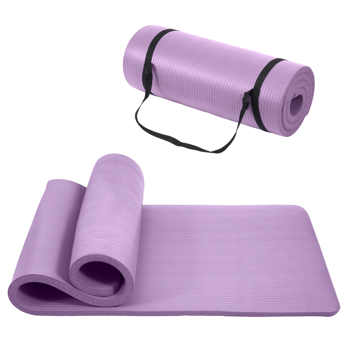 Only Supports Self Pickup Yoga Mat, One Inch Thickened High-density Practice Mat, Tear-resistant Practice Yoga Mat With Straps, Suitable For All Kinds Of Yoga Practice Taro Purple