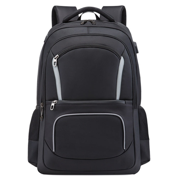 Waterproof Backpack Men Large Capacity Laptop Bags Usb Business Back Pack Travel Bagpack Anti-theft Oxford Bookbag SchoolbagProducts on AliExpress Black