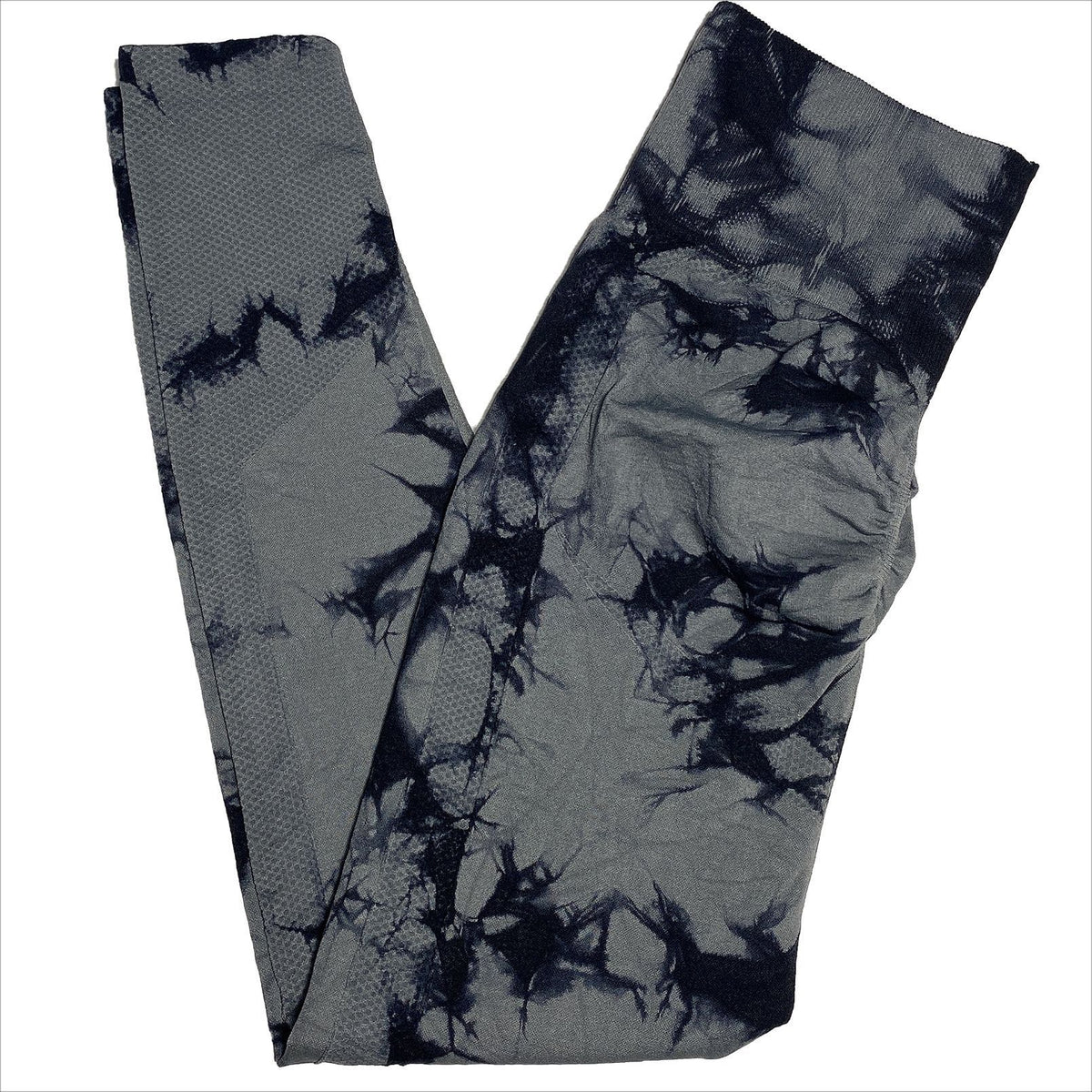 Hip-Lifting Leggings Sports Jacquard High-Waist Yoga Pants Gray