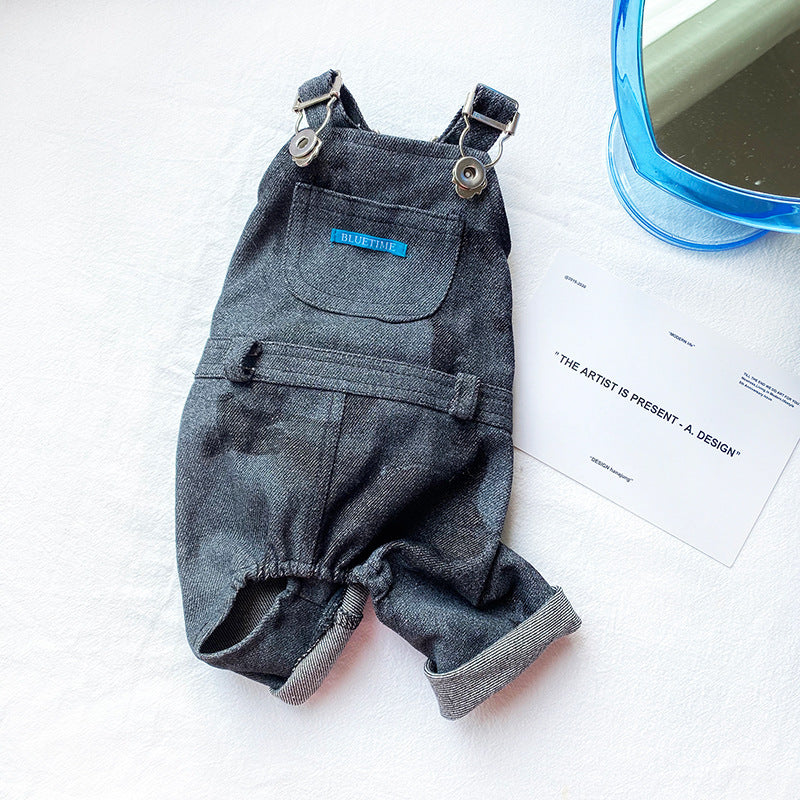 Pet Cow Lovers' Teddy Bear Suspenders Tie dye gray black Overalls
