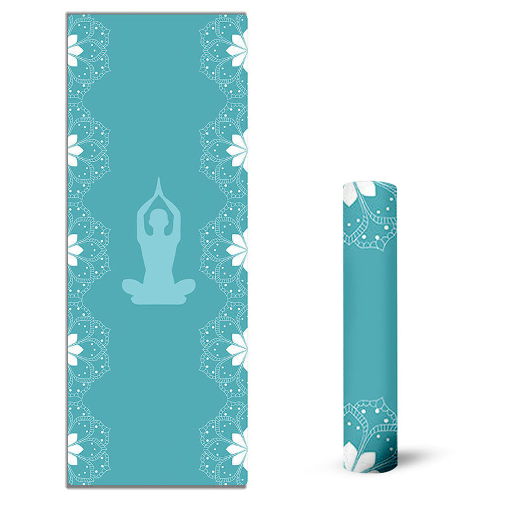 Suede TPE Yoga Mat Eco Friendly Non SlipWorkout Mat for Yoga Pilates Home Fitness D