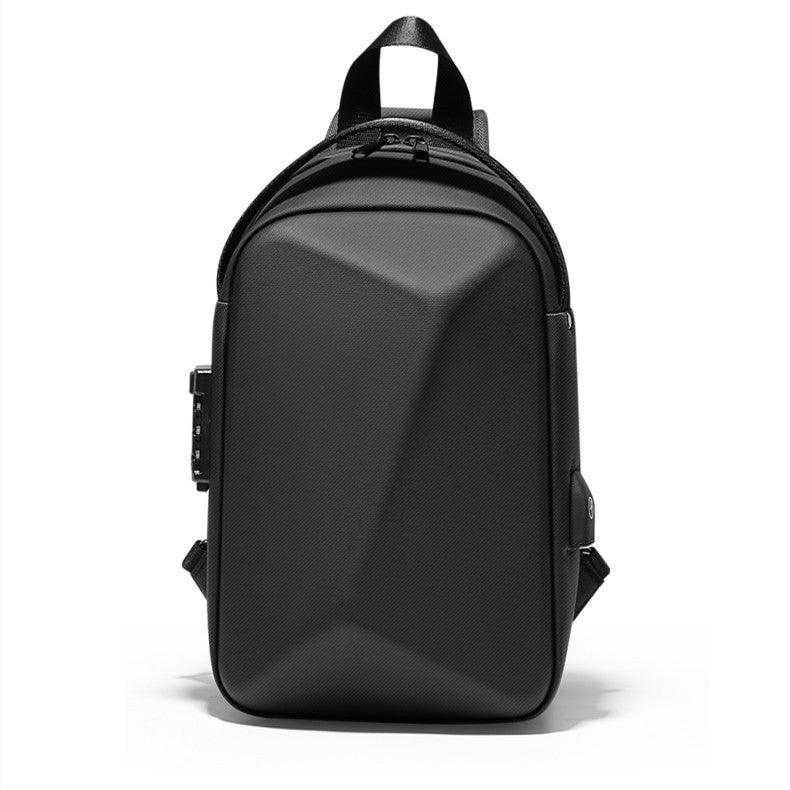 Compatible with Apple, Rowe New Design Crossbody Bag For Men Fit for 10.2 Inch iPad Waterproof Anti-thief Shoulder Bag USB Charging Sling Chest Bags Black