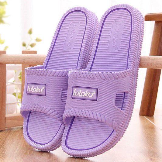 Lulujia Sandals And Slippers Men'S Summer Home Bath Soft-Soled Slippers Women'S Indoor Slippers Large Size Shoes Men