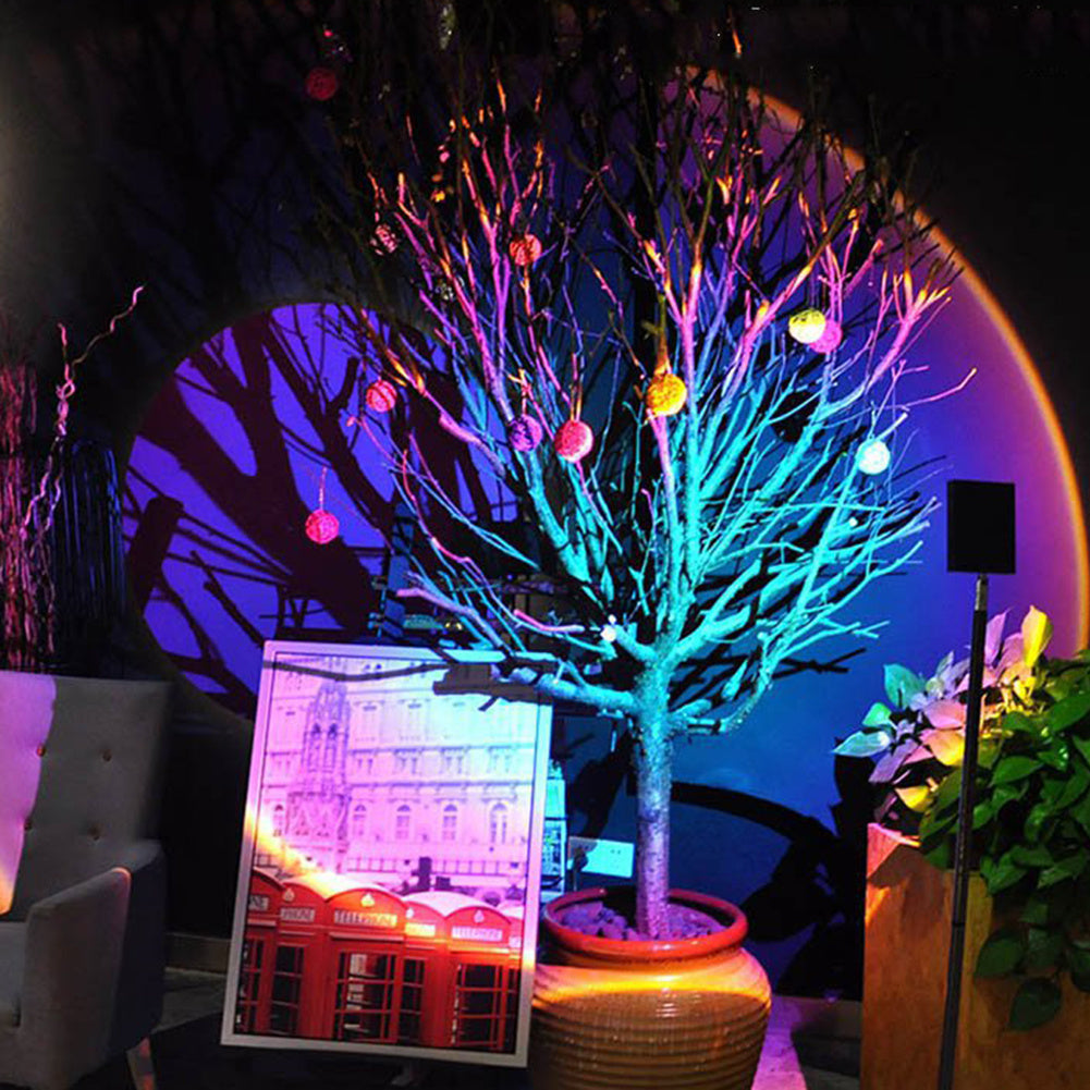 Sunset Lights, Sun Never Setting Lights, Rainbow Projection Lights, Sunset Lights, Red Live Broadcast, Background Projection, Atmosphere Lights In Stock Sun USB