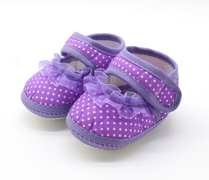 Baby Soft-Soled Shoes Baby Shoes Spring And Autumn Models Baby Toddler Shoes Purple