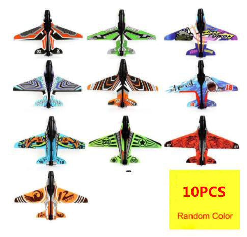 Children's Outdoor Boy Toys Hand Throwing Spin Glider Model Launcher Foam airplanes
