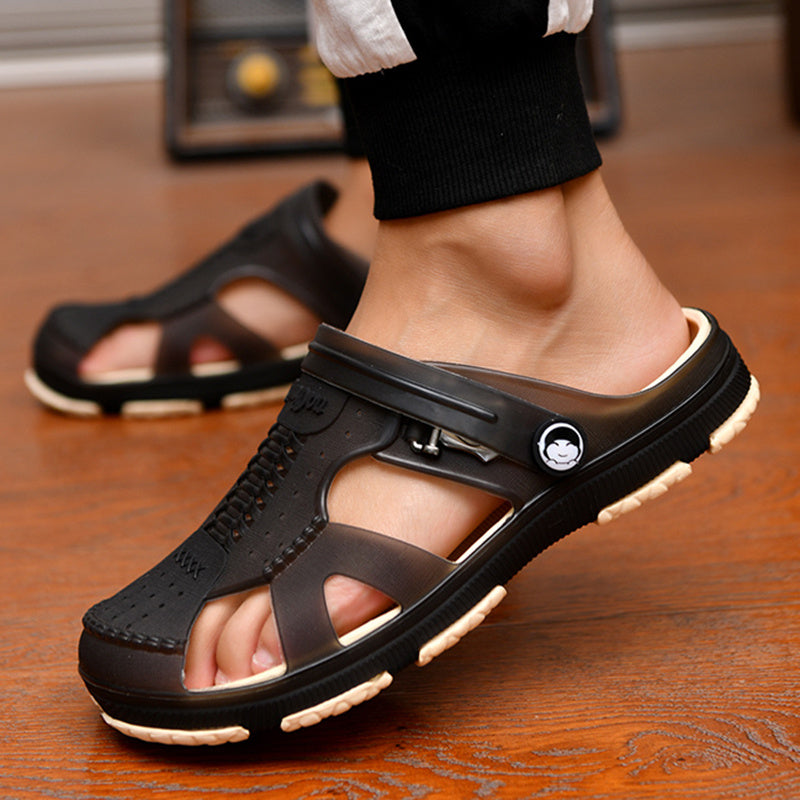 Slippers Men Sandals Flip Flops Men Black B