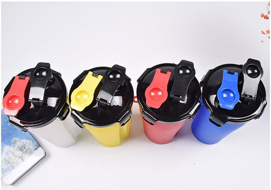 Squeeze Type Puppy Cat Portable Travel Feed Bowl Drinking Water Jug Cup Dispenser