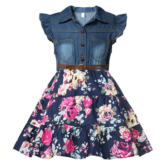 Dress Kids Clothes Teen Child Toddler Baby Girl Girls For Blue