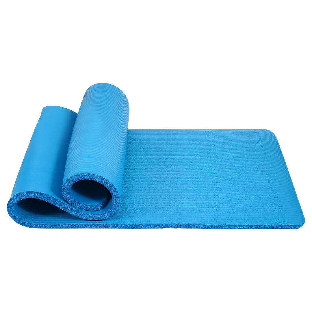 Only Supports Self Pickup-Yoga Mat, One Inch Thickened High-density Practice Mat, Tear-resistant Practice Yoga Mat With Straps, Suitable For All Kinds Of Yoga Practice Blue