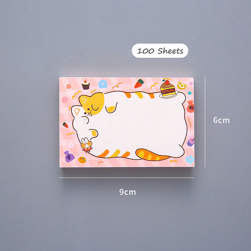 Cute Sticky Notes For Students With Tearable Non-sticky Sticky Notes Cat