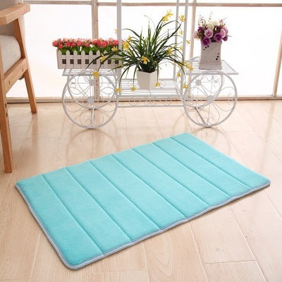 Memory Cotton Carpet Blue