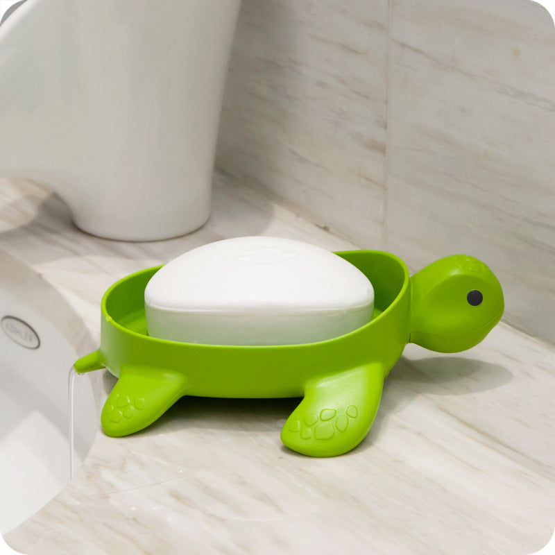Portable bathroom drain soap tray Green