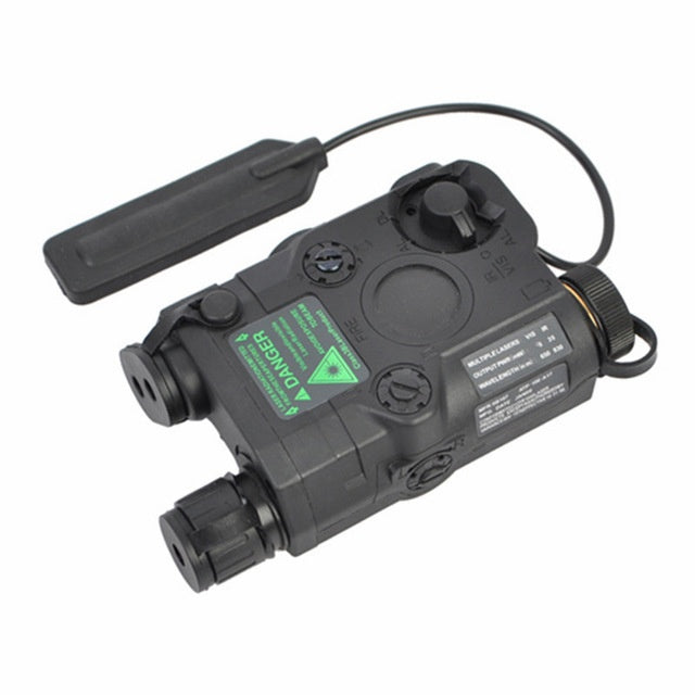 Full-featured LED white light + green laser indicator with IR lens Black