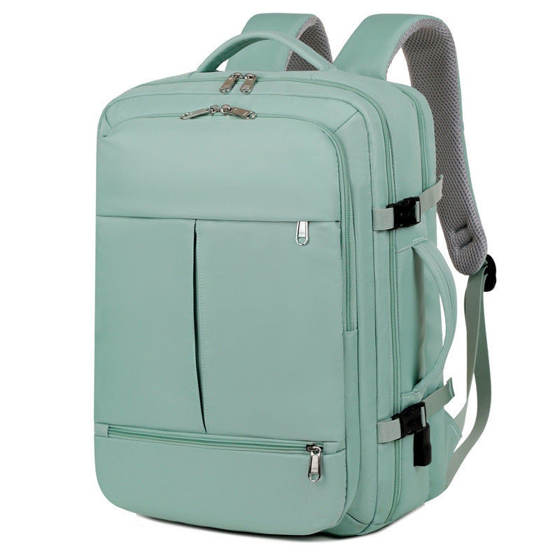 Large Capacity Backpack For Women Men Multiple Pockets And Zippers Versatile Computer Bags Business Travel Backpack Green