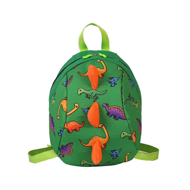 Dinosaur cartoon backpack green