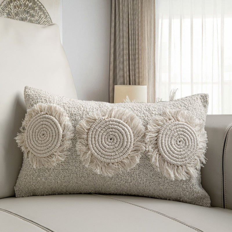 Modern Simple Beige Cotton Linen Pillowcase Beige 30x50cm