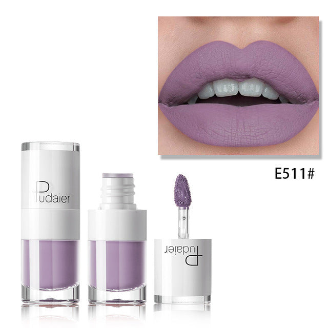 Lipstick 16 color white bottle matte lip gloss lasting moisturizing E511