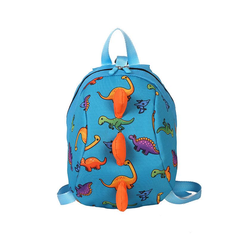 Dinosaur cartoon backpack blue