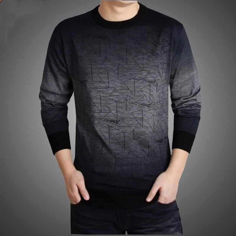 Long sleeve t-shirt middle-aged men 6552Grey