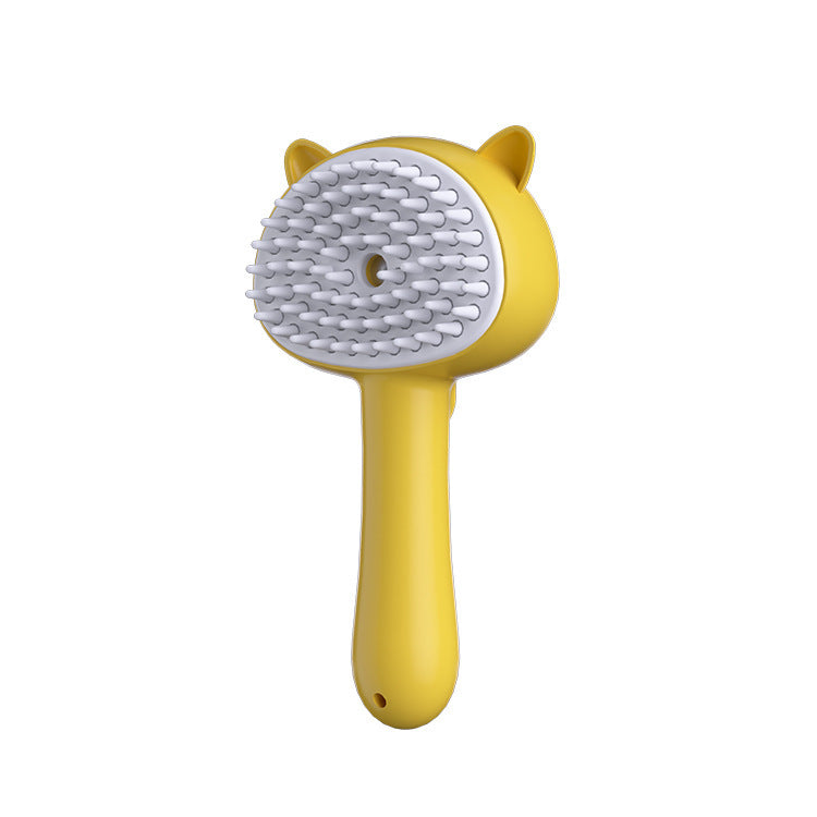 Hair Cleaning Brush With Mist Multifunctional Cat Grooming Brush Rechargeable Self Cleaning Slicker Brush For Pets Dogs & Catsb Pet Products 18x9.5x5cm Yellow