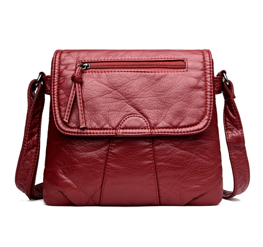 REPRCLA Brand Designer Women Messenger Bags Crossbody Soft PU Leather Shoulder Bag High Quality Fashion Women Bags Handbags Red