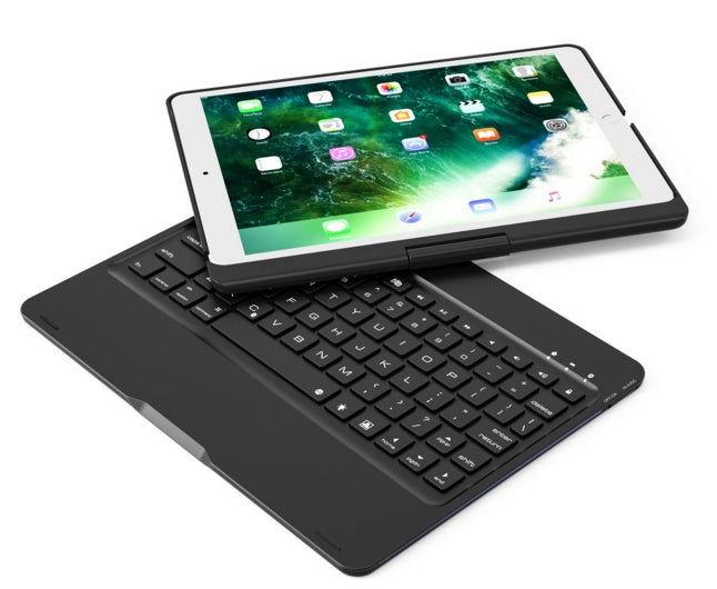 Compatible with Apple, Five ipad universal 360 degree rotating with breathing light Bluetooth keyboard Balck