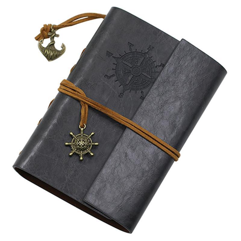 Compass Antique Rustic Diaries Black
