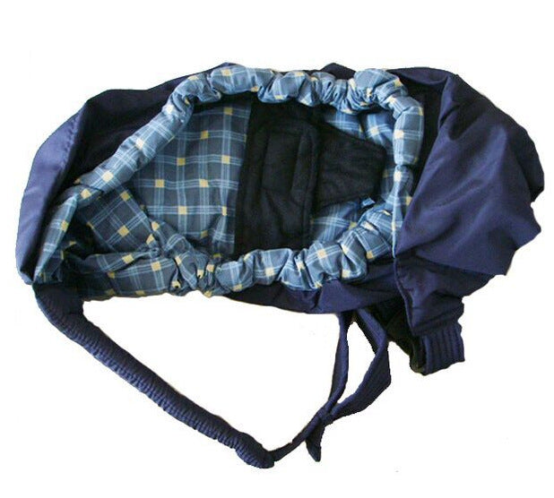 Newborn baby carrier baby carrier back baby belt feeding bag TC cotton baby baby products Blue plaid