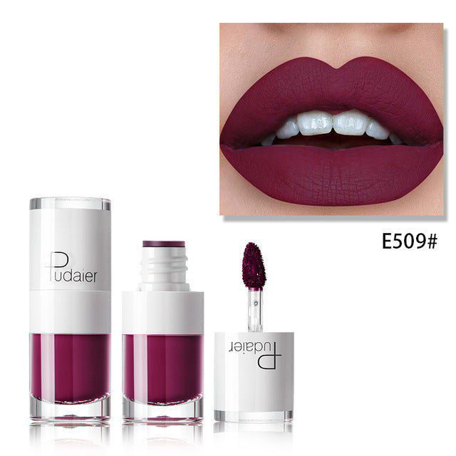 Lipstick 16 color white bottle matte lip gloss lasting moisturizing E509