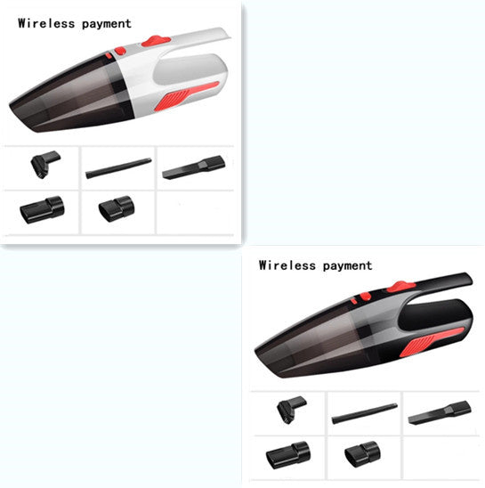 Handheld High-Power Vacuum Cleaner For Small Cars White Black wireless set