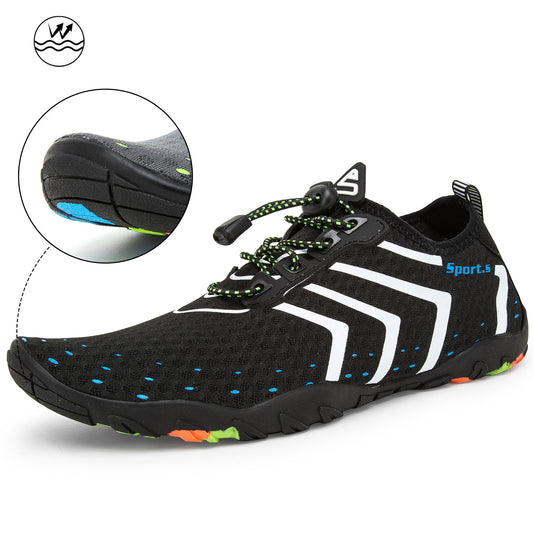 Light And Portable Beach Wading Shoes Black and White