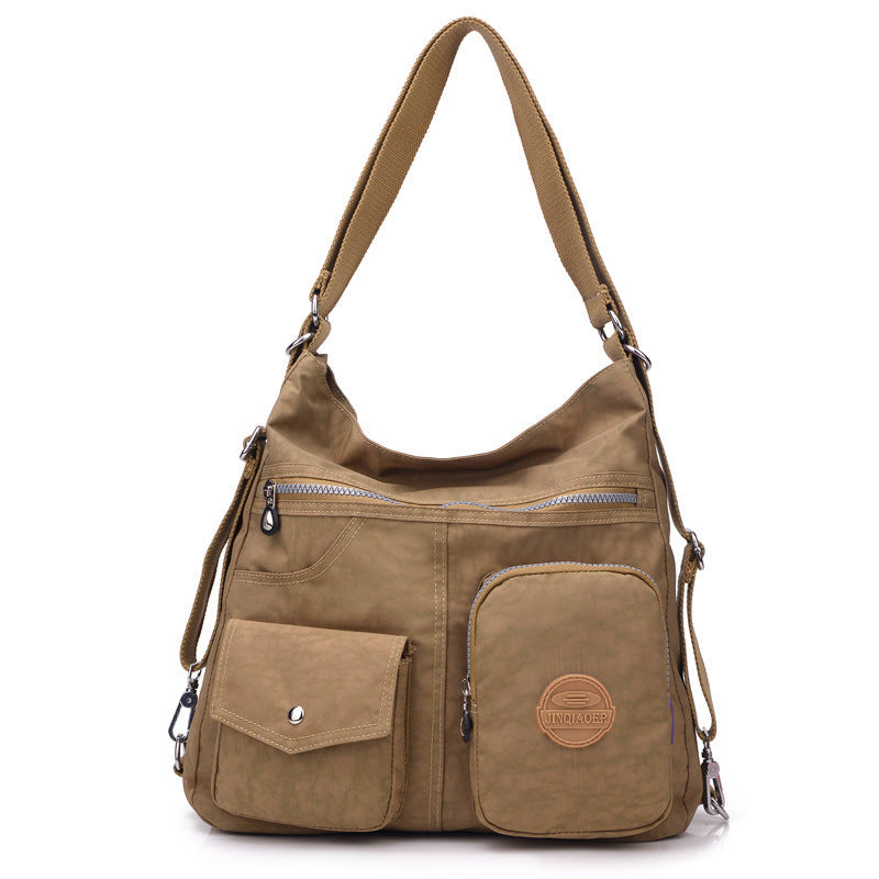 Luxury Handbags Women Bags Designer Waterproof Bylon Cloth Crossbody Bags For Women Large Capacity Lady Shoulder Bag Tote Beige