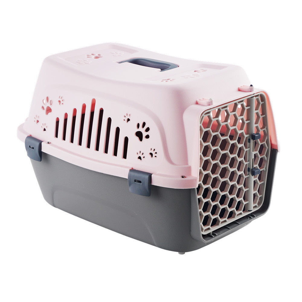 Cat Air Box Large Dog Cage Small and Medium-sized Dog Outing Carrying Bag Pink L