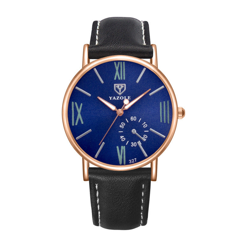 Luminous Women's Watch Fashion Watch Women's Quartz Watch Large Dial Ladies Watch Blue black