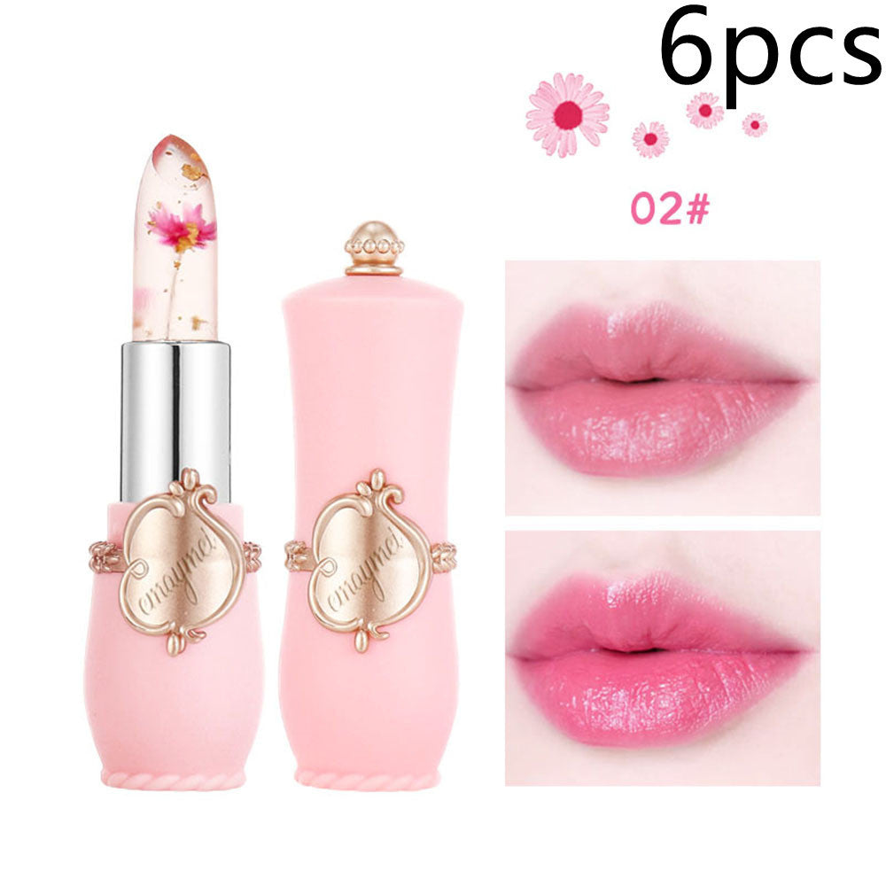 Maymei Moisturizing Lip Balm Dried Flower Color Changing Lipstick 02color 6PCS