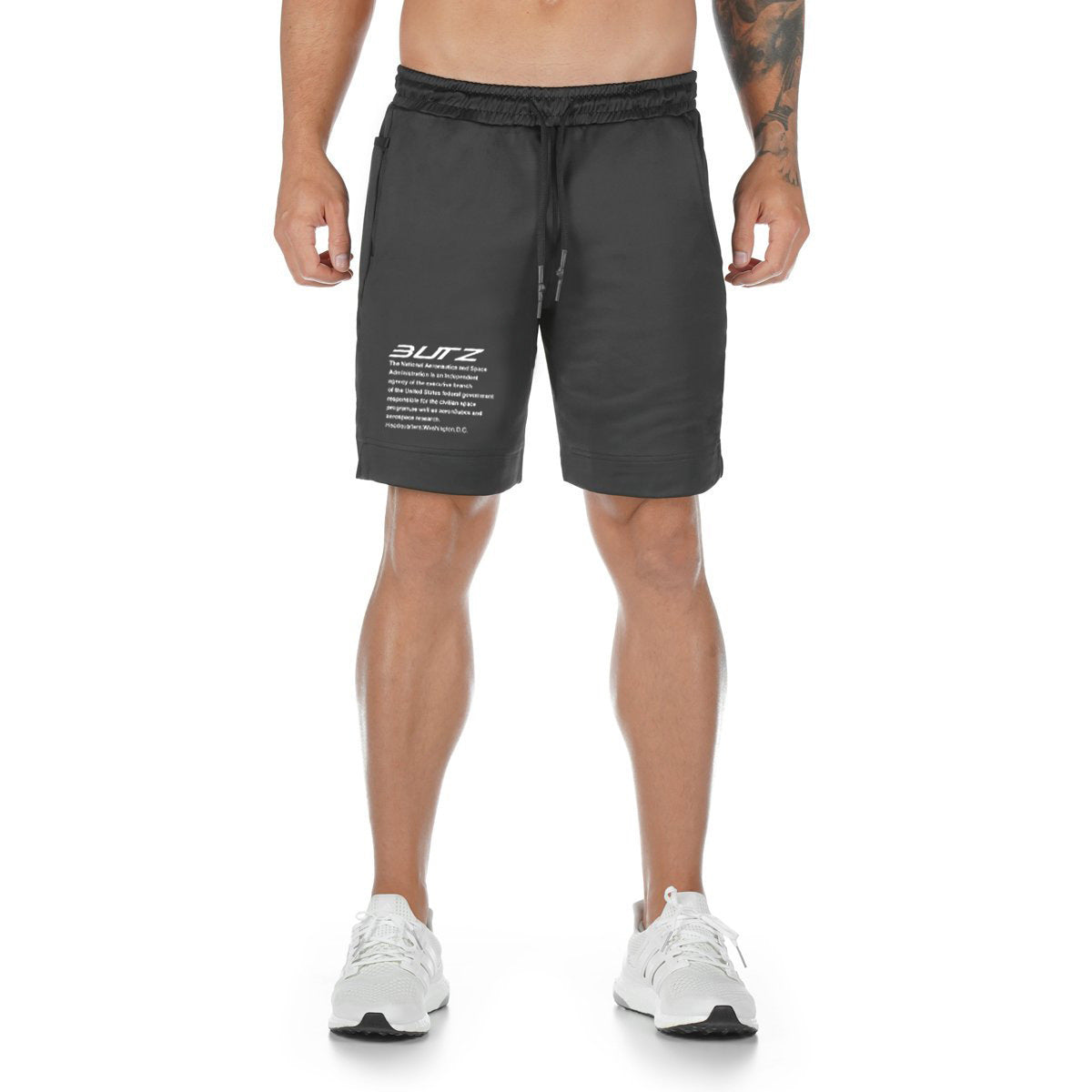 New Muscle Workout Brothers Fitness Shorts Fitness Sports Running Breathable Slim Fit Black