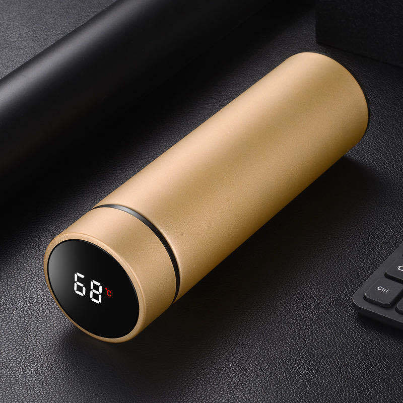 450ml Stainless Steel Water Bottle Double Wall Vacuum Insulated Business Travel Sport Outdoor Water Bottle With temperature Golden