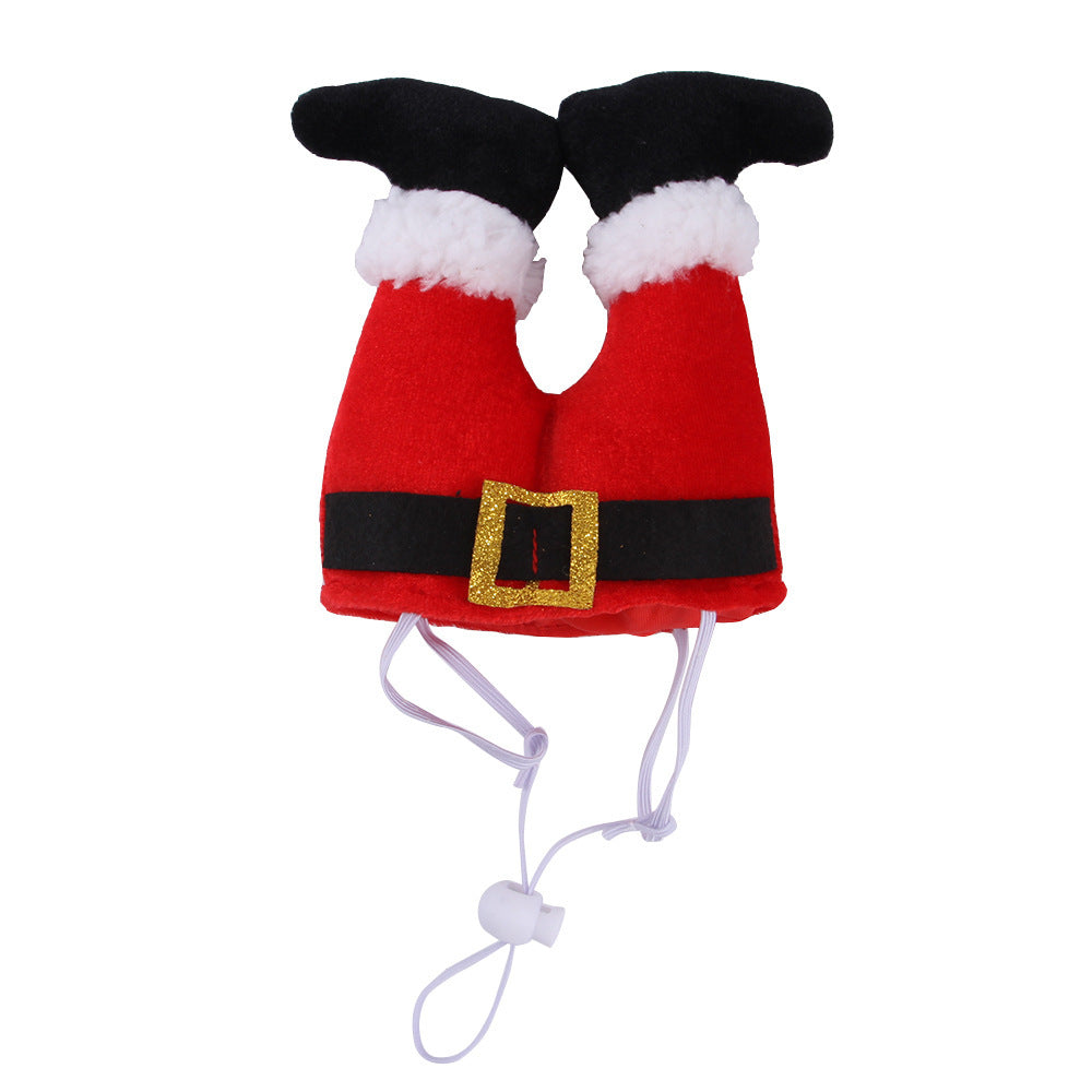 Dog Cat Christmas Costume Christmas Hat For Pet Outfit For Small Dogs Cute Fleece Hat Party Event Apparel Funny Clothes Accessory Red One size