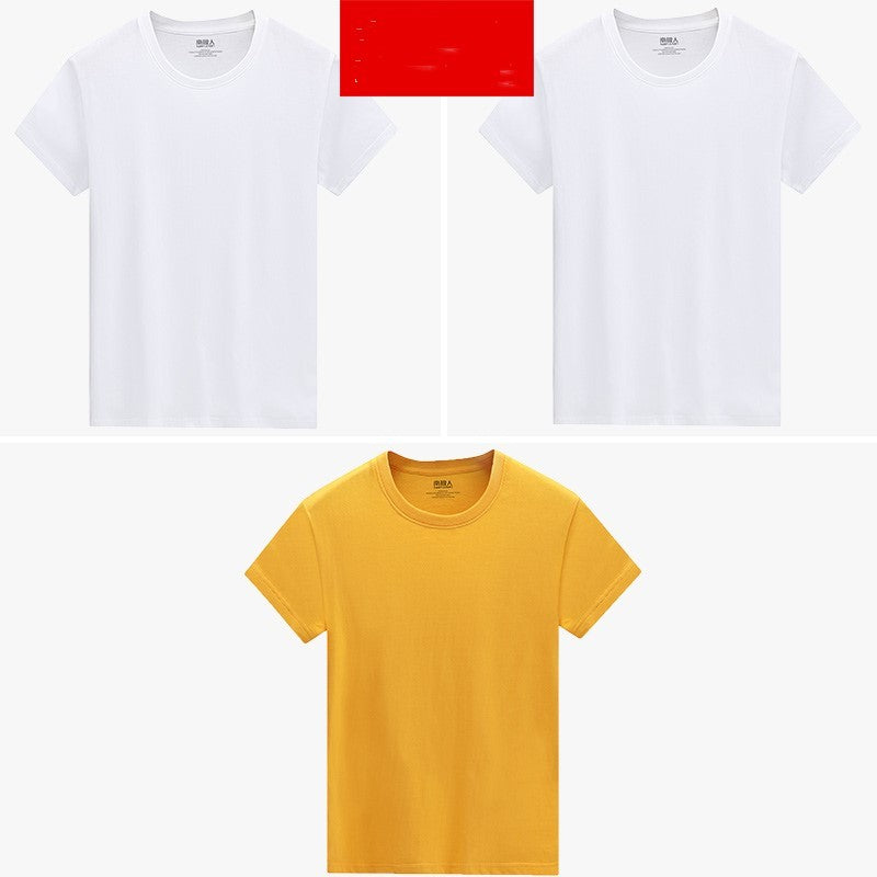 White short sleeve t-shirt men 4 style