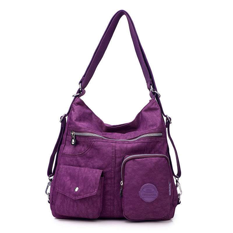 Luxury Handbags Women Bags Designer Waterproof Bylon Cloth Crossbody Bags For Women Large Capacity Lady Shoulder Bag Tote Purple