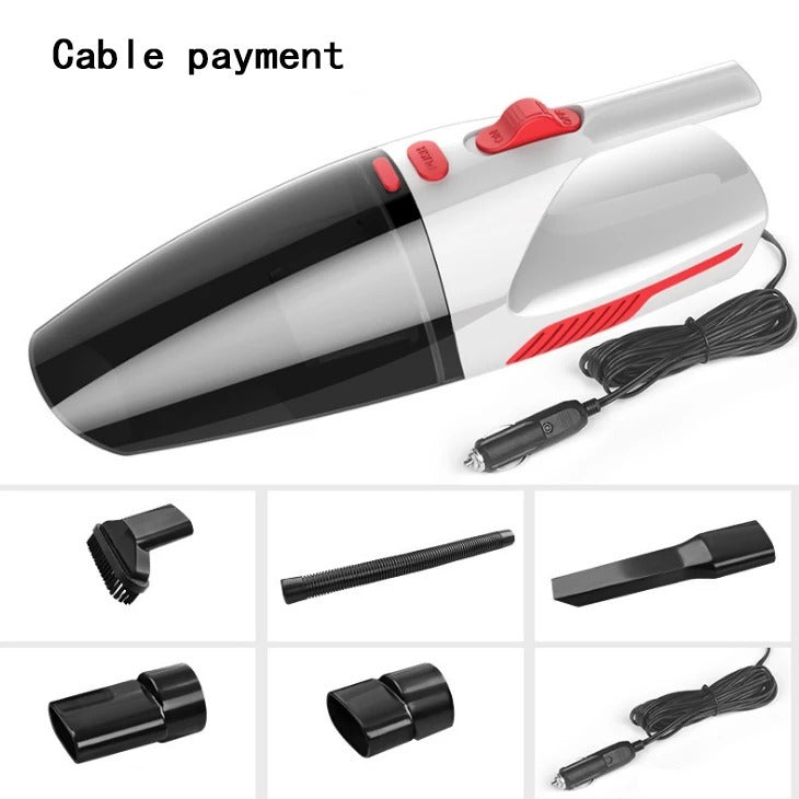 Handheld High-Power Vacuum Cleaner For Small Cars White cable