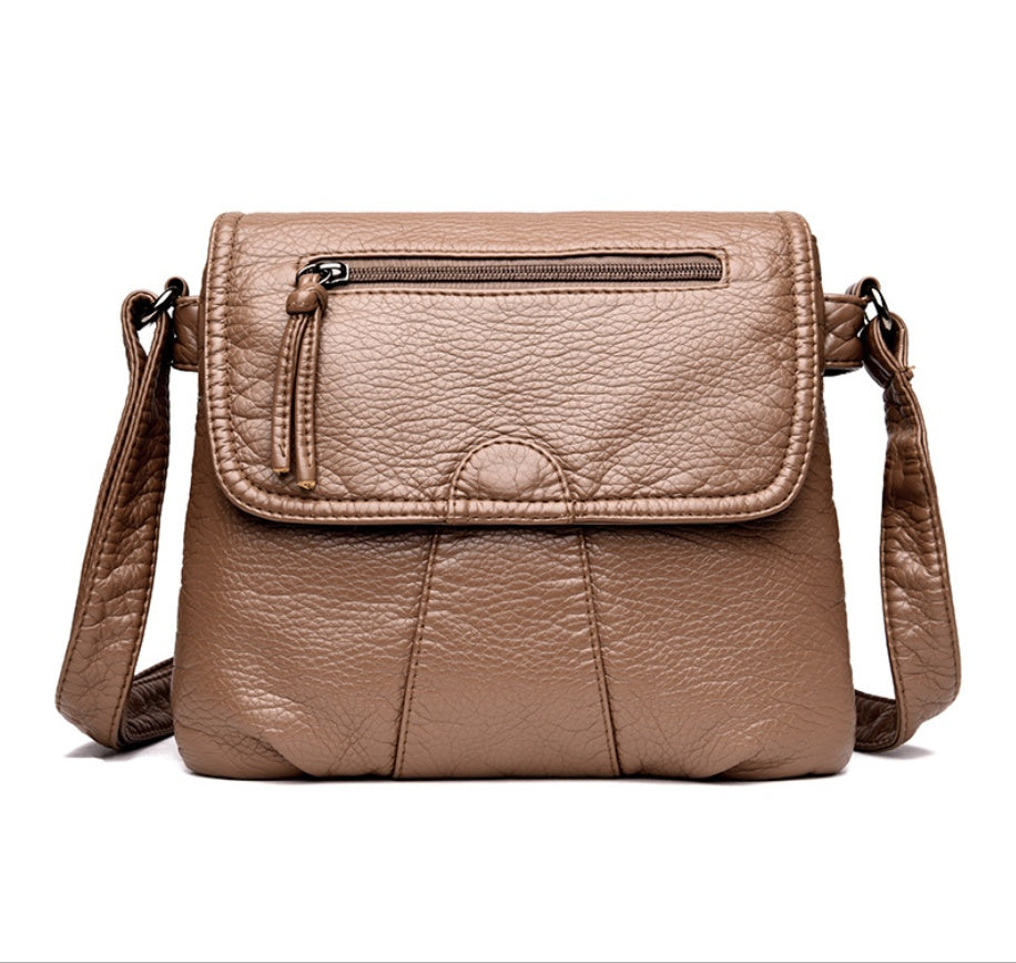 REPRCLA Brand Designer Women Messenger Bags Crossbody Soft PU Leather Shoulder Bag High Quality Fashion Women Bags Handbags Khaki