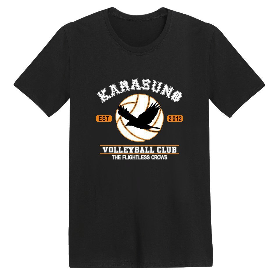 Harajuku T-Shirt Men Anime T Shirt Haikyuu t shirt Anime Tops Tees Black